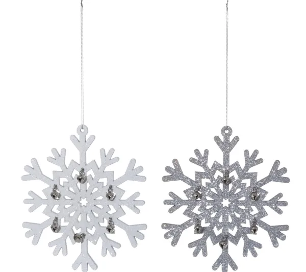 * Guirlande Et Boule De Sapin^2 Décorations Pour Sapin De Noël Design Flocon Fantasy - Gris