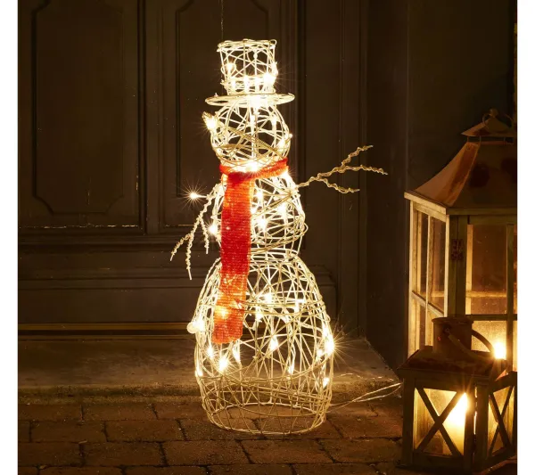 ALICE'S GARDEN Sapin Et Accessoire^Alice'S Garden Bonhomme De Neige Lumineux Blanc Haut De 70Cm. 50 Leds Blanc Chaud