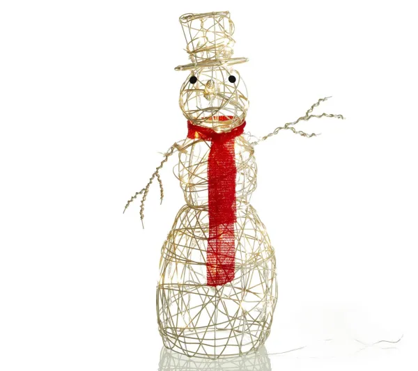 ALICE'S GARDEN Sapin Et Accessoire^Alice'S Garden Bonhomme De Neige Lumineux Blanc Haut De 70Cm. 50 Leds Blanc Chaud
