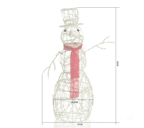 ALICE'S GARDEN Sapin Et Accessoire^Alice'S Garden Bonhomme De Neige Lumineux Blanc Haut De 70Cm. 50 Leds Blanc Chaud