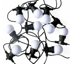 ALICE'S GARDEN Sapin Et Accessoire^Alice'S Garden Heracles - Guirlande Lumineuse Guinguette Exterieure Avec 10 Ampoules Blanches. 50 Led. A Piles