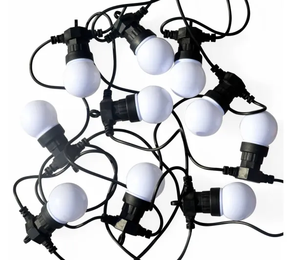 ALICE'S GARDEN Sapin Et Accessoire^Alice'S Garden Heracles - Guirlande Lumineuse Guinguette Exterieure Avec 10 Ampoules Blanches. 50 Led. A Piles