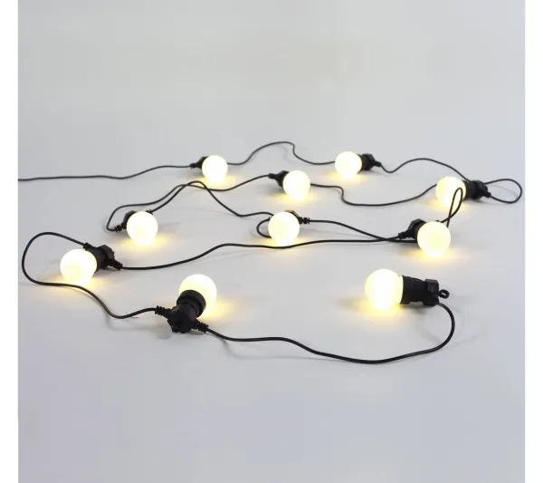 ALICE'S GARDEN Sapin Et Accessoire^Alice'S Garden Heracles - Guirlande Lumineuse Guinguette Exterieure Avec 10 Ampoules Blanches. 50 Led. A Piles