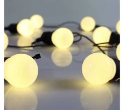 ALICE'S GARDEN Sapin Et Accessoire^Alice'S Garden Heracles - Guirlande Lumineuse Guinguette Exterieure Avec 10 Ampoules Blanches. 50 Led. A Piles