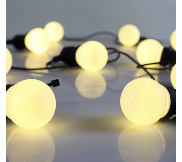ALICE'S GARDEN Sapin Et Accessoire^Alice'S Garden Heracles - Guirlande Lumineuse Guinguette Exterieure Avec 10 Ampoules Blanches. 50 Led. A Piles