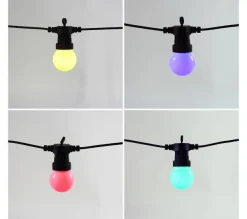 ALICE'S GARDEN Sapin Et Accessoire^Alice'S Garden Heracles - Guirlande Lumineuse Guinguette Exterieure Avec 10 Ampoules. 50 Led Multicolores.