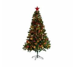 ALICE'S GARDEN Sapin Et Accessoire^Alice'S Garden Sapin De Noël Artificiel Avec Kit De Décoration - Toronto 180Cm - Vert Avec Décorations Rouge Et Or