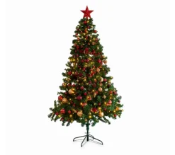 ALICE'S GARDEN Sapin Et Accessoire^Alice'S Garden Sapin De Noël Artificiel Avec Kit De Décoration - Toronto 210Cm - Vert Avec Décorations Rouge Et Or