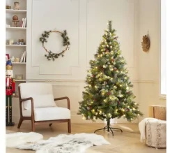 ALICE'S GARDEN Sapin Et Accessoire^Alice'S Garden Sapin De Noël Artificiel Deluxe De 180 Cm Avec Guirlande Lumineuse. Décorations Et Pied Inclus