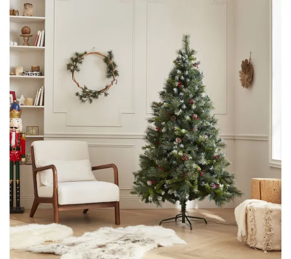 ALICE'S GARDEN Sapin Et Accessoire^Alice'S Garden Sapin De Noël Artificiel Deluxe De 180 Cm Avec Guirlande Lumineuse. Décorations Et Pied Inclus