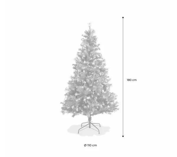 ALICE'S GARDEN Sapin Et Accessoire^Alice'S Garden Sapin De Noël Artificiel Deluxe De 180 Cm Avec Guirlande Lumineuse. Décorations Et Pied Inclus