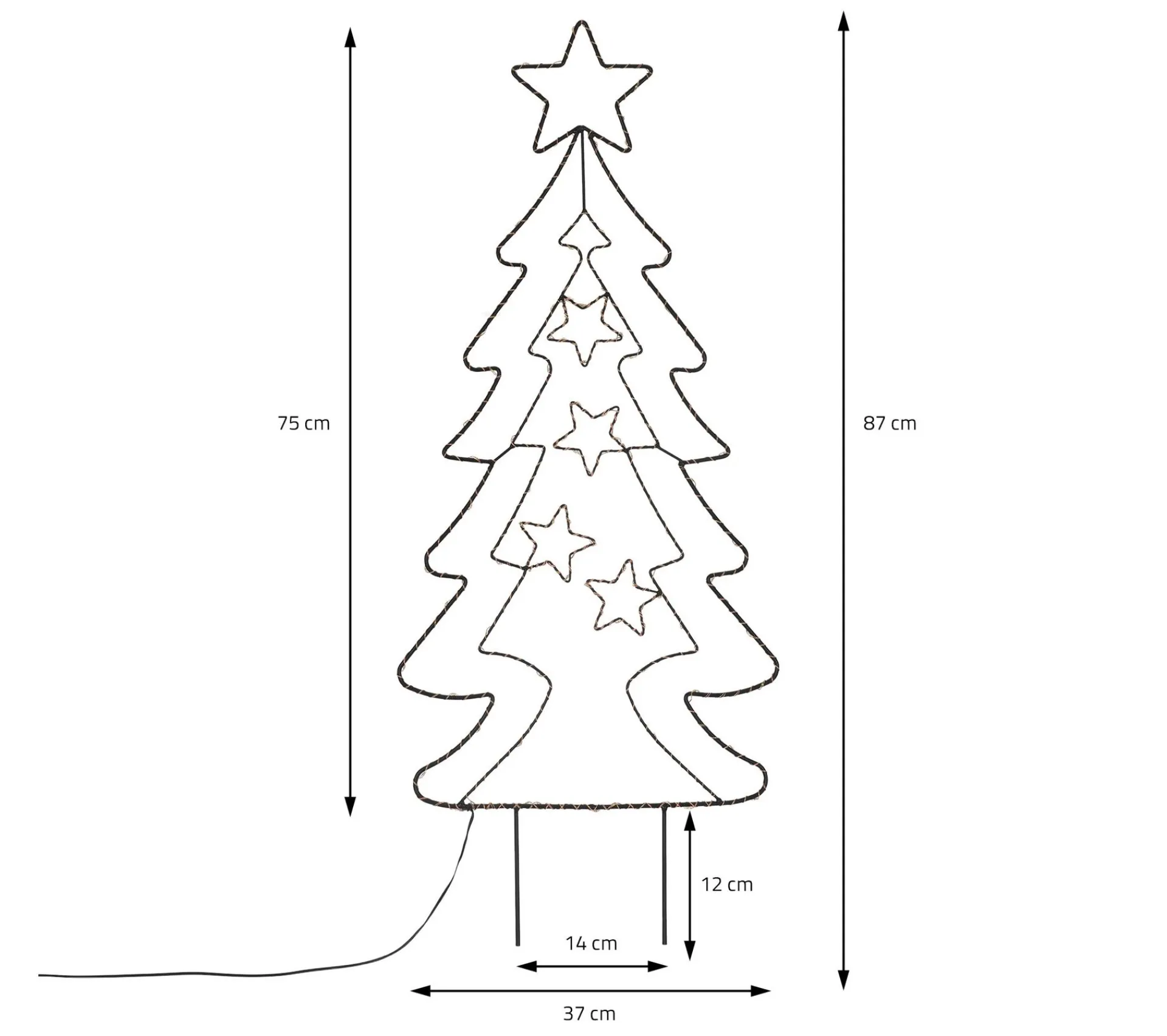 Best AMBIANCE Arbre De Noël A Enfoncer De Jardin Avec 90 Led