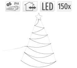 Discount AMBIANCE Sapin De Noël Avec 150 Led 150 Cm