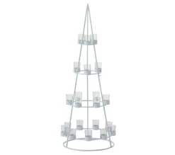 Best Sale * Arbre Déco En Metal "21 Photophores" 110Cm Blanc