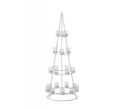 Best Sale * Arbre Déco En Metal "21 Photophores" 110Cm Blanc