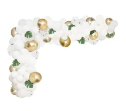 * Anniversaire Et Autres Fêtes^Arche Décorative "90 Ballons" 30Cm Blanc Et Or