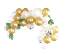 * Anniversaire Et Autres Fêtes^Arche Décorative "90 Ballons" 30Cm Blanc Et Or