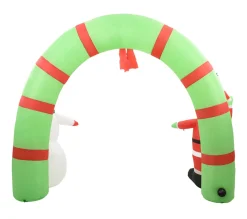 Cheap * Arche Gonflable Avec Pere Noël Et Bonhomme De Neige Led 223 Cm
