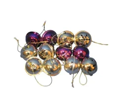 ATMOSPHERA Guirlande Et Boule De Sapin^ 12 Grelots Brillants - Or Et Violet