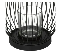 Discount ATMOSPHERA Bougeoir Photophore En Metal Filaire Noir D 17 X H 23,5 Cm