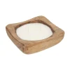 Hot ATMOSPHERA Bougie Parfumee Douceur De Lin 150 G Contenant En Bois De Manguier