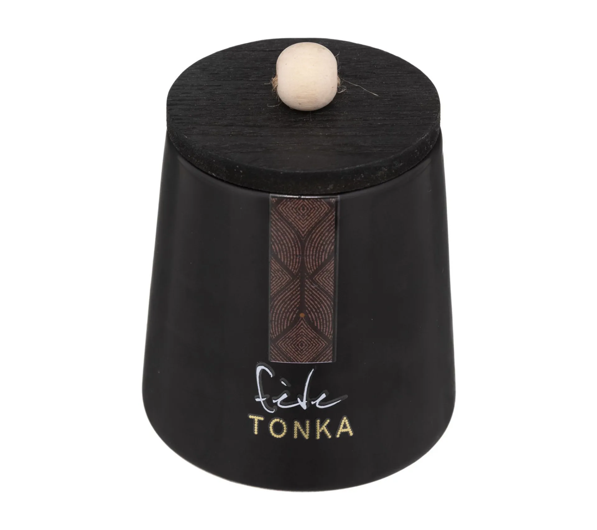 Store ATMOSPHERA Bougie Parfumee Dans Pot En Ceramique Noire Avec Couvercle 320 G
