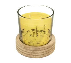 Sale ATMOSPHERA Bougie Parfumee Citronnelle Sur Socle En Bois 380 G