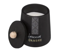 Best ATMOSPHERA Bougie Parfumee Dans Pot En Ceramique Noire Avec Couvercle 320 G