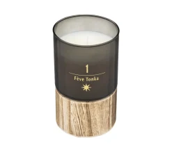 Discount ATMOSPHERA Bougie Parfumee Feve Tonka Pot En Verre Et Bois 360 G