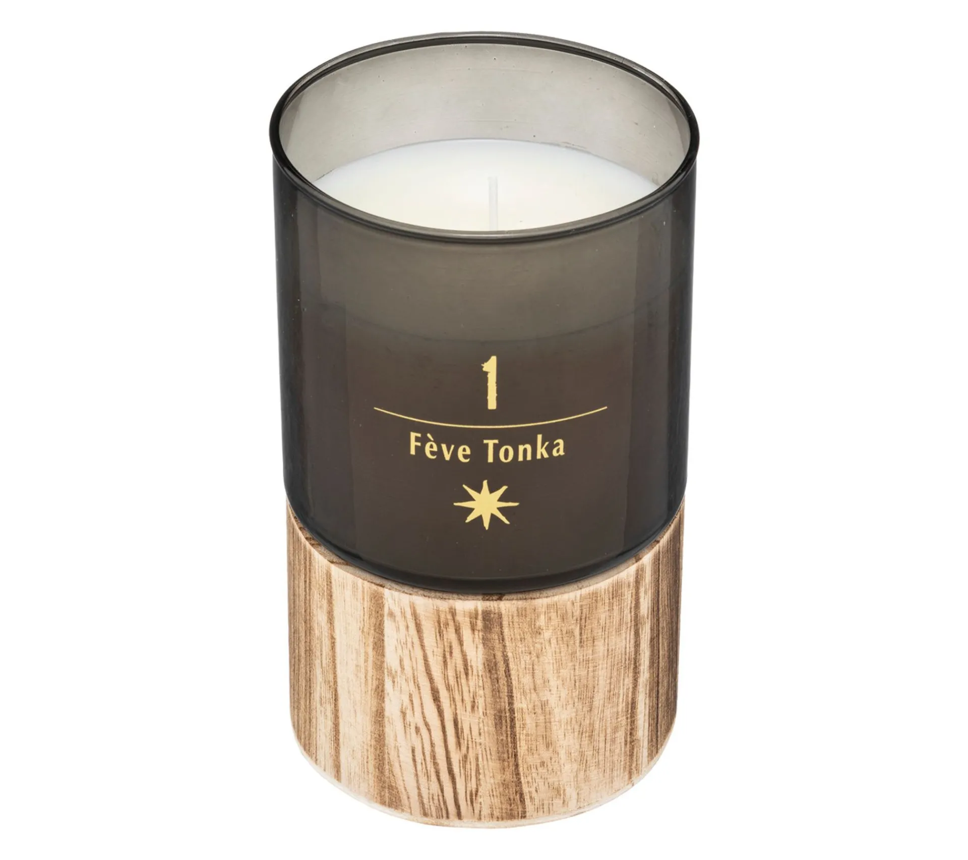 Discount ATMOSPHERA Bougie Parfumee Feve Tonka Pot En Verre Et Bois 360 G
