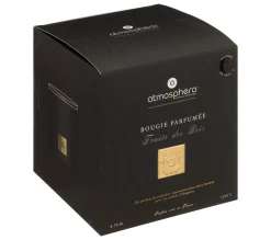 Outlet ATMOSPHERA Bougie Parfumee Fruits Des Bois Dans Pot En Verre Noir 1200 G