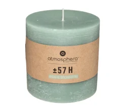 Store ATMOSPHERA Bougie Ronde Rustique Vert Eucalyptus D 10 Cm