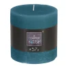 Online ATMOSPHERA Bougie Ronde Rustique Bleu Canard D 10 Cm