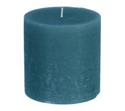 Online ATMOSPHERA Bougie Ronde Rustique Bleu Canard D 10 Cm