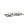 Fashion ATMOSPHERA Centre De Table 3 Photophores 3 Bougies Sur Plateau En Bois