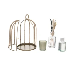 Sale ATMOSPHERA Coffret Cage En Metal Diffuseur De Parfum Fleur De Jasmin Avec Batonnets Et Bougie