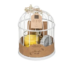 Discount ATMOSPHERA Coffret Citronnelle Cage En Metal Bougie Parfumee Citronnelle Et 20 Cones D'Encens Avec Support