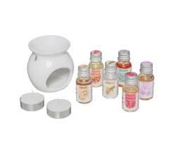 Discount ATMOSPHERA Coffret Senteur 9 Pieces 1 Brule Parfum 6 Flacons D'Huile Parfumee Et 2 Bougies