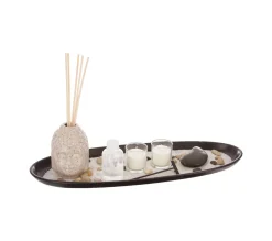 Clearance ATMOSPHERA Coffret Senteur Bouddha Plateau, Diffuseur De Parfum , Bougies Parfumees Et Accessoires