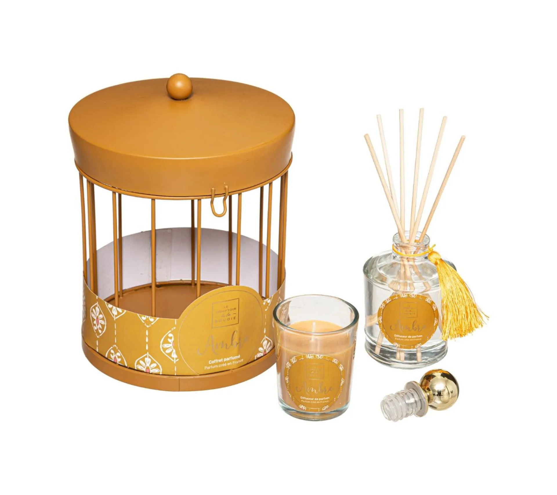 Hot ATMOSPHERA Coffret Senteur 1 Diffuseur De Parfum 6 Batonnets 1 Bougie Parfumee