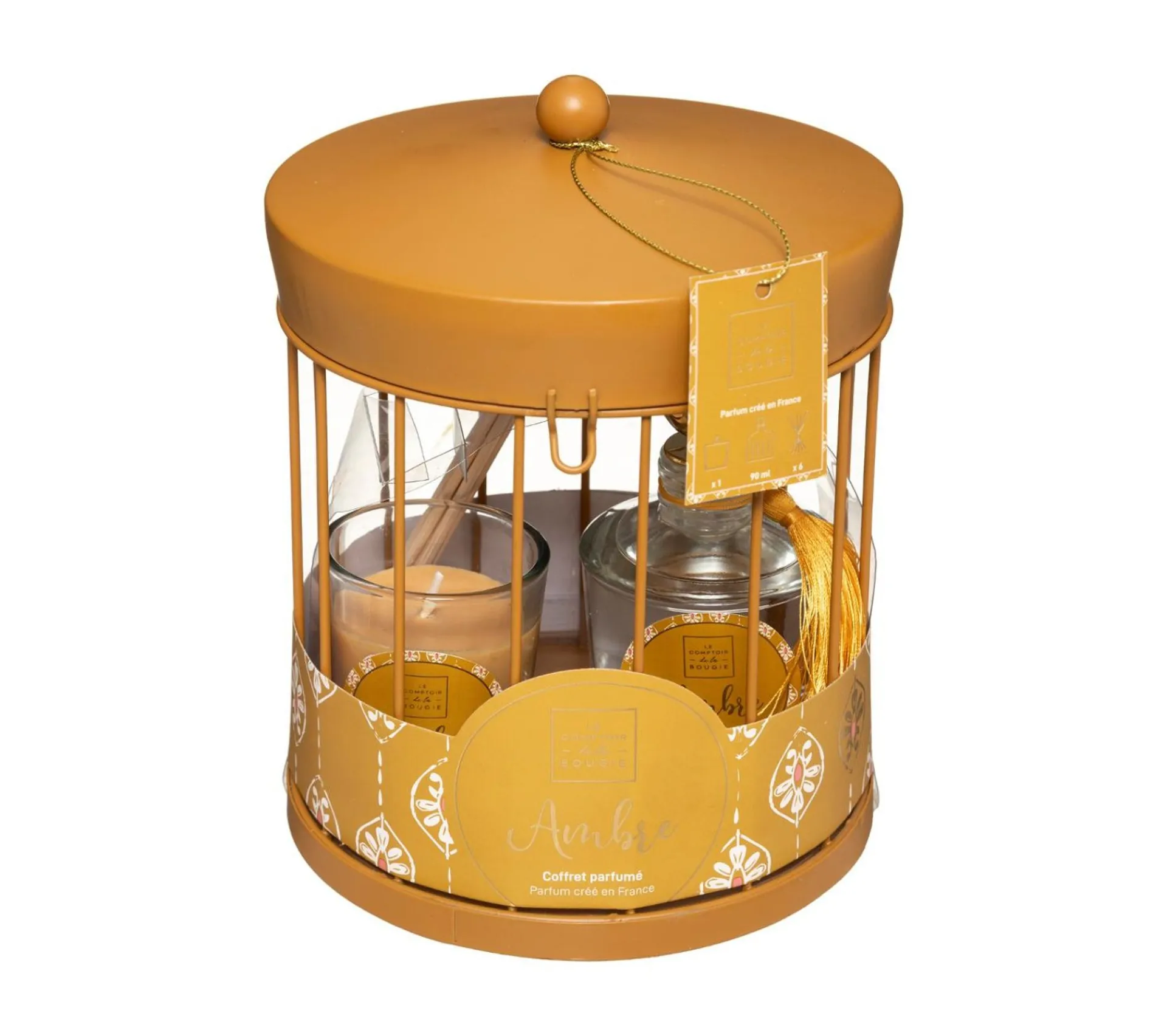 Hot ATMOSPHERA Coffret Senteur 1 Diffuseur De Parfum 6 Batonnets 1 Bougie Parfumee