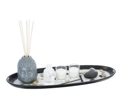 Sale ATMOSPHERA Coffret Senteur Bouddha Plateau, Diffuseur De Parfum , Bougies Parfumees Et Accessoires