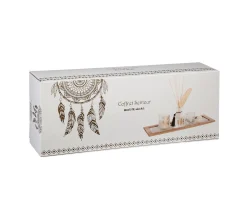 Best Sale ATMOSPHERA Coffret Senteur Bois De Gaiac Plateau, Diffuseur, Photophore, Bougie Et Accessoires