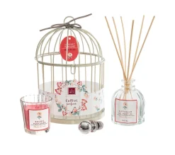 Store ATMOSPHERA Coffret Senteur Poesie Zen Cage En Metal , Diffuseur De Parfum Et Bougie Parfumee