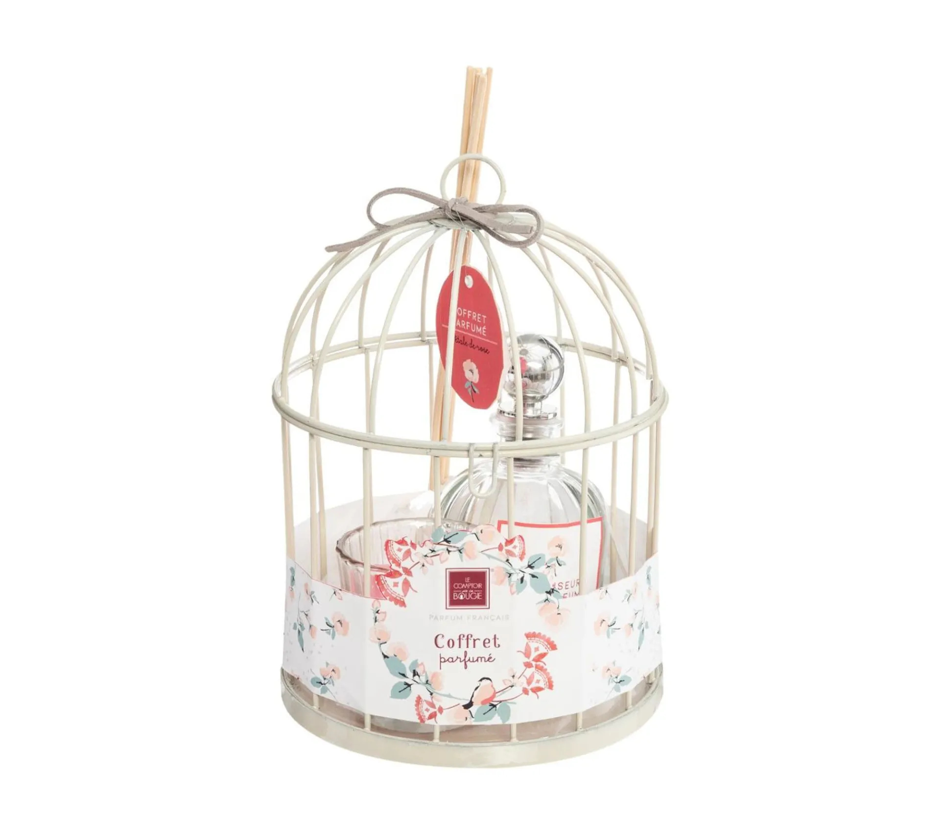Store ATMOSPHERA Coffret Senteur Poesie Zen Cage En Metal , Diffuseur De Parfum Et Bougie Parfumee