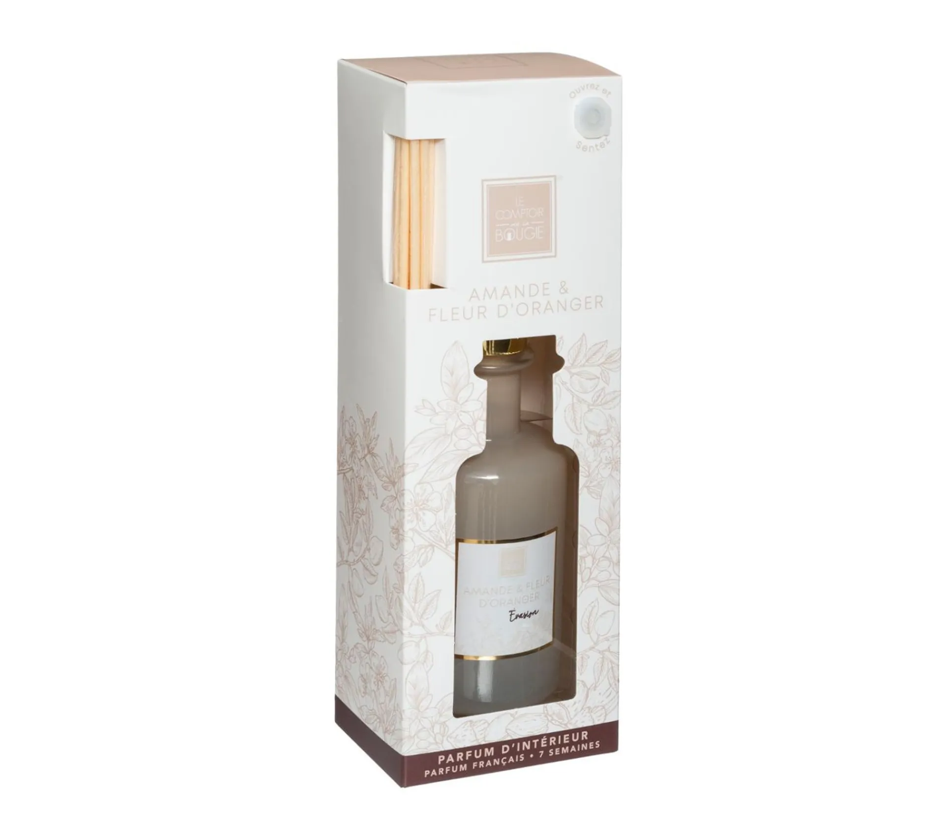 Best ATMOSPHERA Diffuseur De Parfum Amande Et Fleur D Oranger 200 Ml Avec 8 Batonnets En Rotin