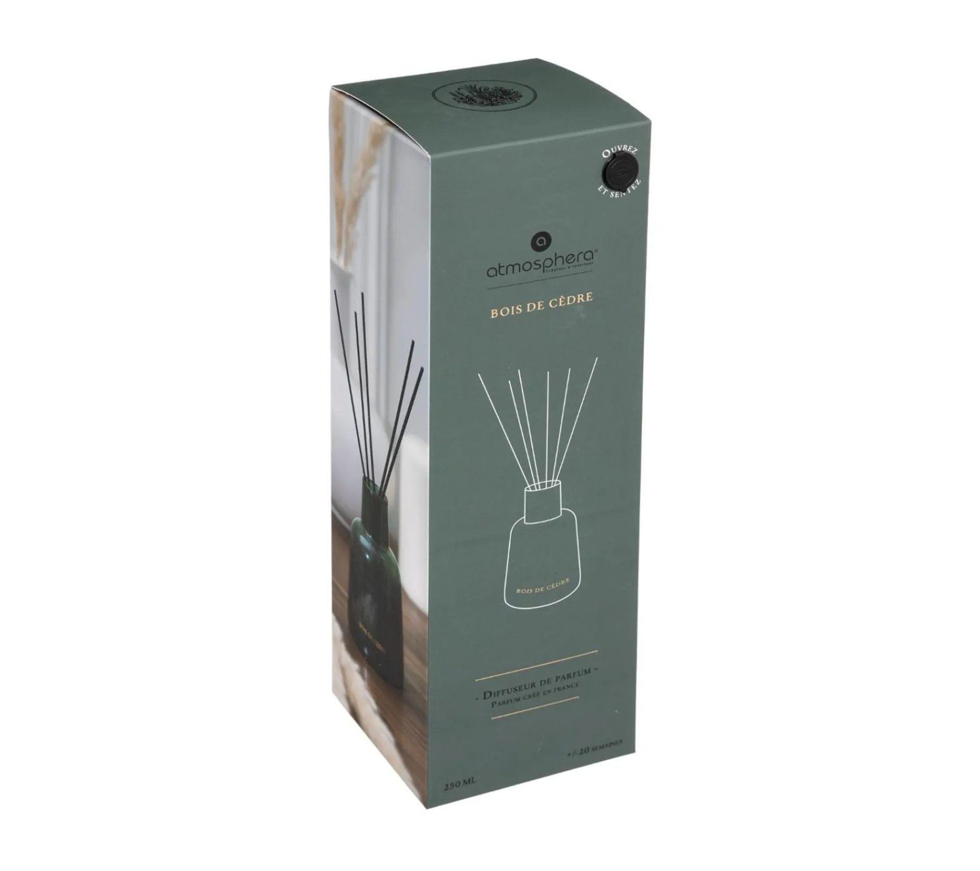 Best Sale ATMOSPHERA Diffuseur De Parfum Bois De Cedre 250 Ml Avec 6 Batonnets
