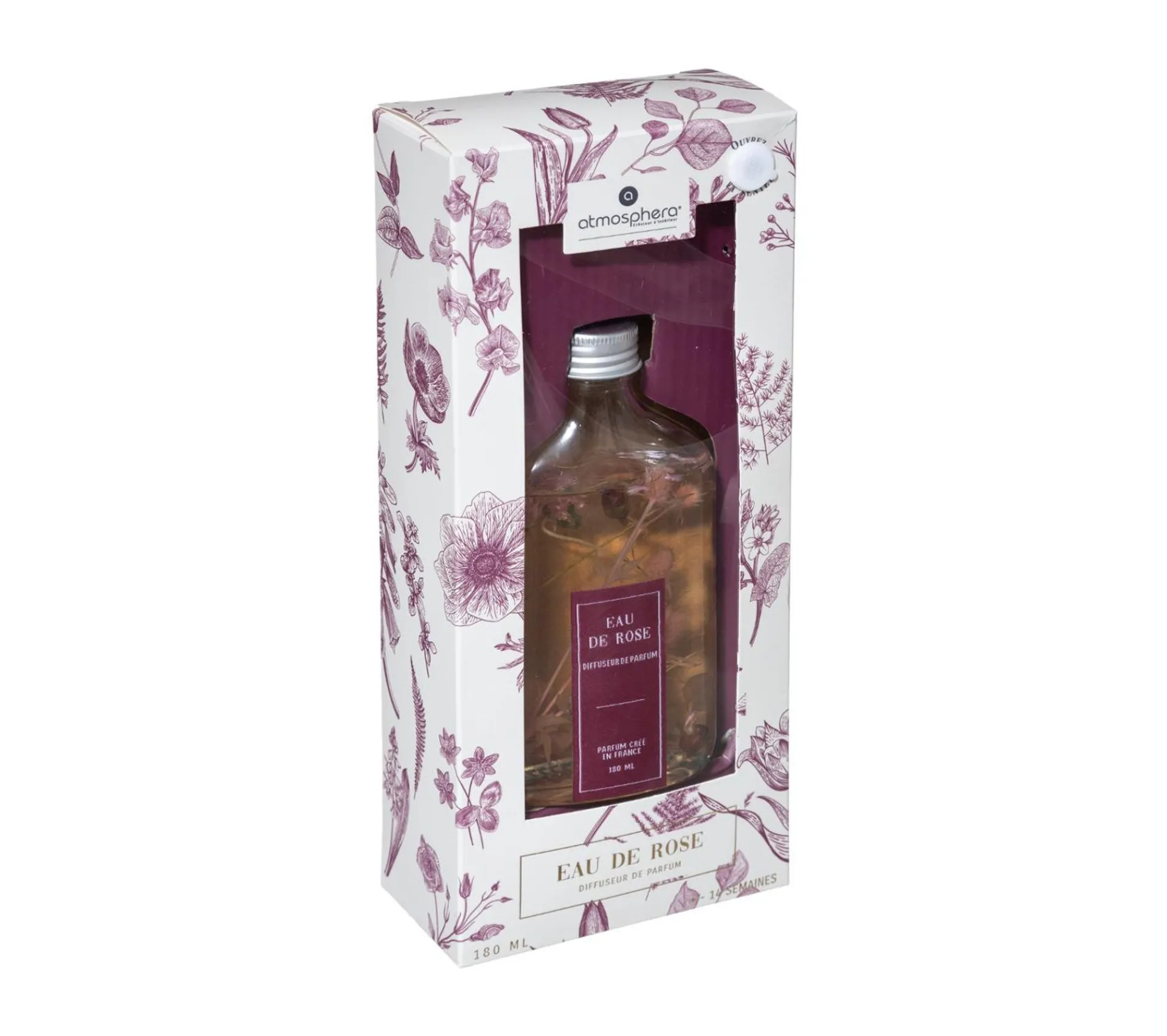 Discount ATMOSPHERA Diffuseur De Parfum Eau De Rose 180 Ml Avec 6 Batonnets