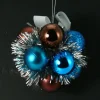 ATMOSPHERA Guirlande Et Boule De Sapin^ Fleur De Noël - Turquoise, Chocolat Et Argent