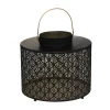 Flash Sale ATMOSPHERA Lanterne En Metal Ajoure Noir Et Dore D. 25 X H. 21,5 Cm